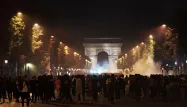 Célébrations après la victoire du PSG.