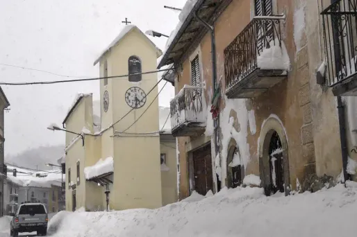neige, montereale Italie, janvier 2017 crédit : ANDREAS SOLARO / AFP - 1280